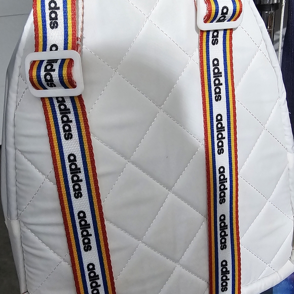 Adidas White Backpack with Multicolor Logo - Picture 2 of 2